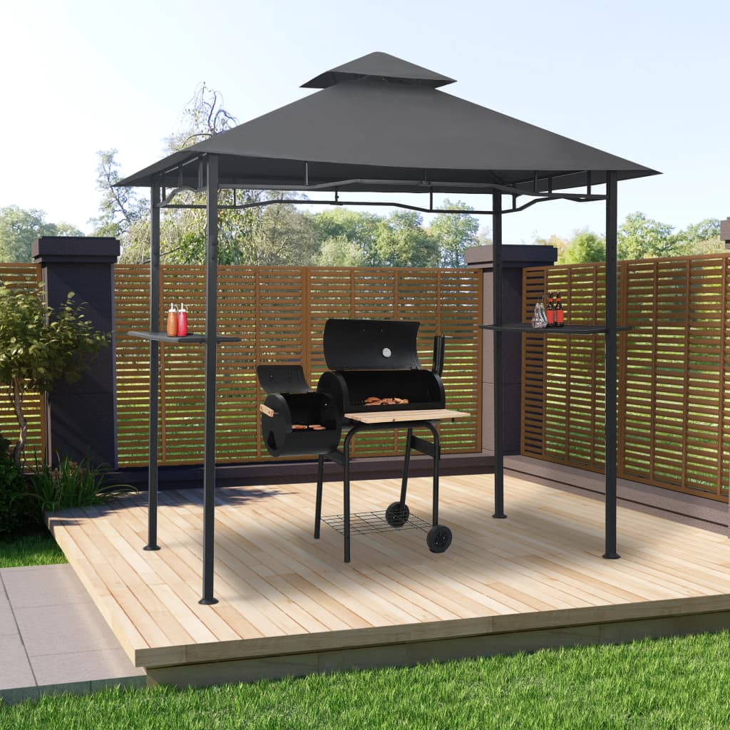 VIDAXL -Grillpavillon 240x150x255 cm Stahl -Anthrazit