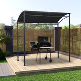 Vidaxl Barbecue Pavilion 215x150x220 cm stål Anthracite