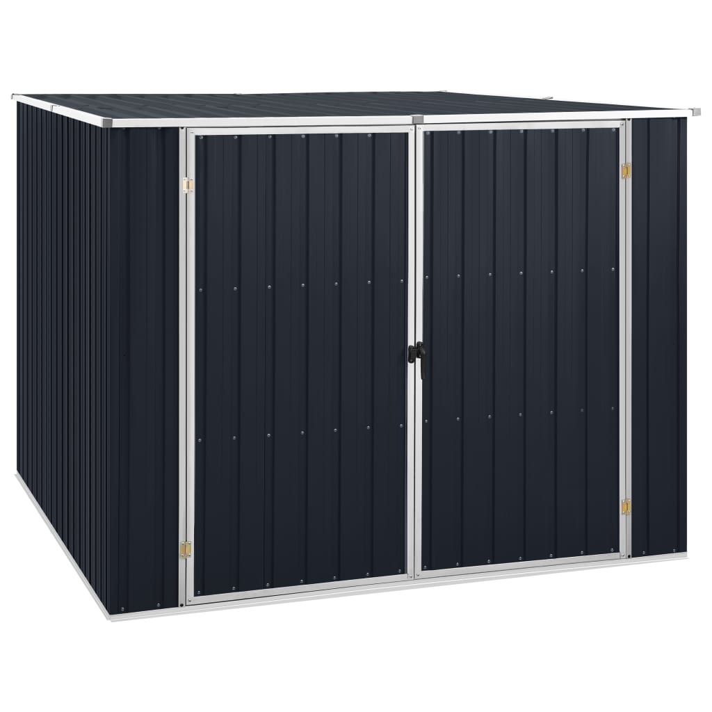 Vidaxl Garden Shed 195x198x159 cm pocinkani jekleni antracit