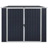 Vidaxl Garden Shed 195x198x159 cm galvaniserad stålantracit