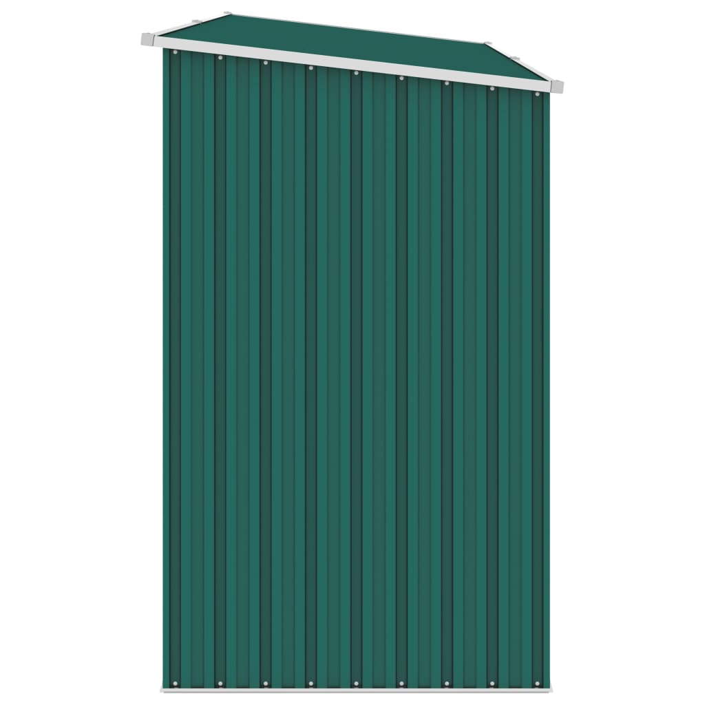 Vidaxl Firewood Shed 245x98x159 cm Galvanisé en acier vert