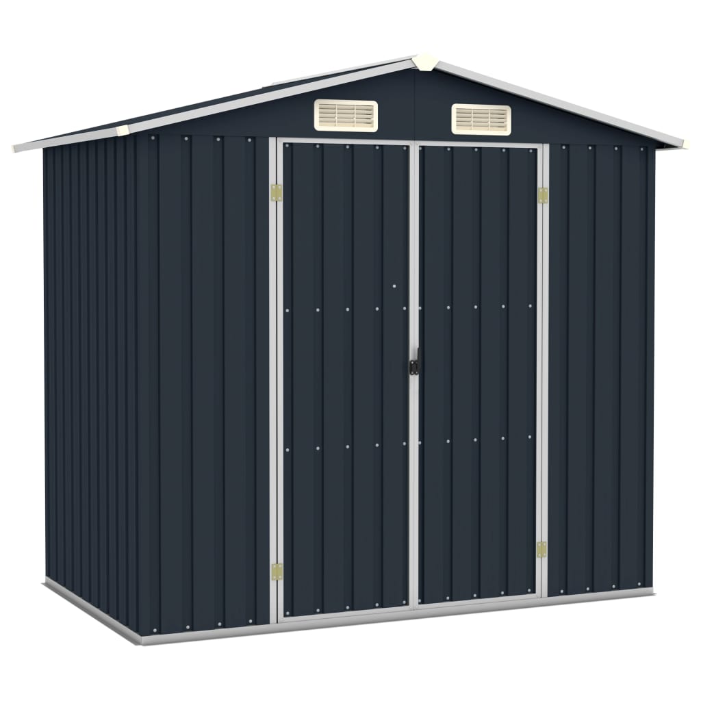 Vidaxl Garden Shed 205x129x183 cm galwanizowany stalowy antracyt