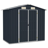 Vidaxl Garden Shed 205x129x183 cm Galvaniseret stål Antracit