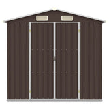 Vidaxl Garden Shed 205x129x183 cm galvanisert stålbrun