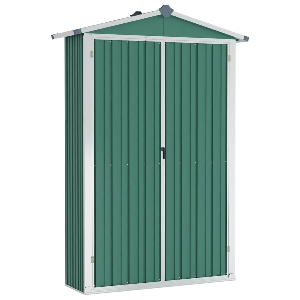 Vidaxl Garden Shed 116x45x175 cm de acero galvanizado verde