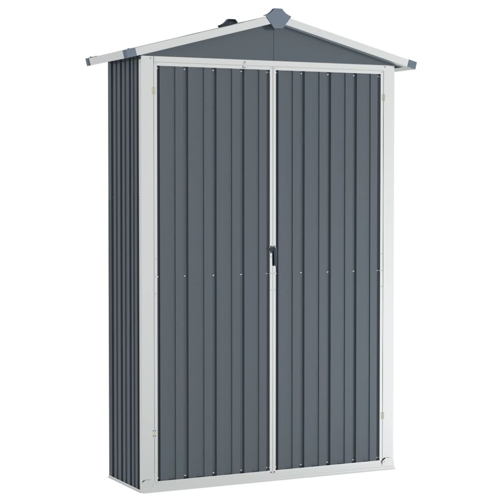 Vidaxl Garden Shed 116x45x175 cm galvanizovaná ocel šedá