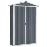 Vidaxl Garden Shed 116x45x175 cm de acero galvanizado gris