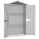 Vidaxl Garden Shed 116x45x175 cm galvanizovaná ocel šedá