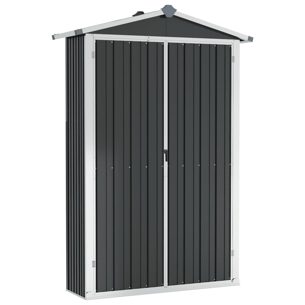 Vidaxl Garden Shed 116x45x175 cm galvanizovaná ocel šedá