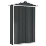 SHED JARDIN VIDAXL 116X45X175 cm Gray en acier galvanisé