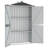 Vidaxl Garden Shed 116x45x175 cm galvaniseret stålgrå