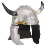 Vidaxl Viking Helmet Fantasy Larp Steel Silver Coloted