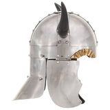 Vidaxl Viking Helmet Fantasy Larp Steel Silver Coloted