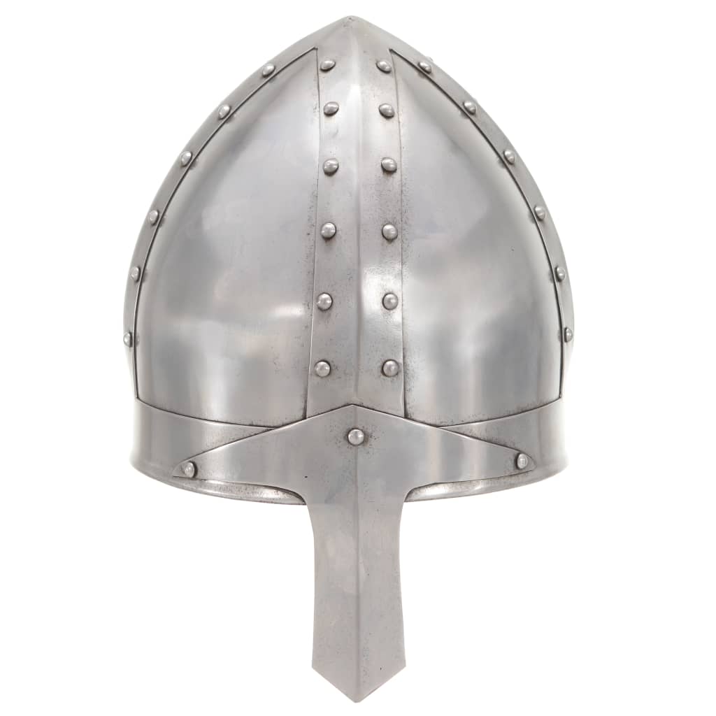 Vidaxl Ridderhelm Medieval Replica Larp Steel Silver Colored