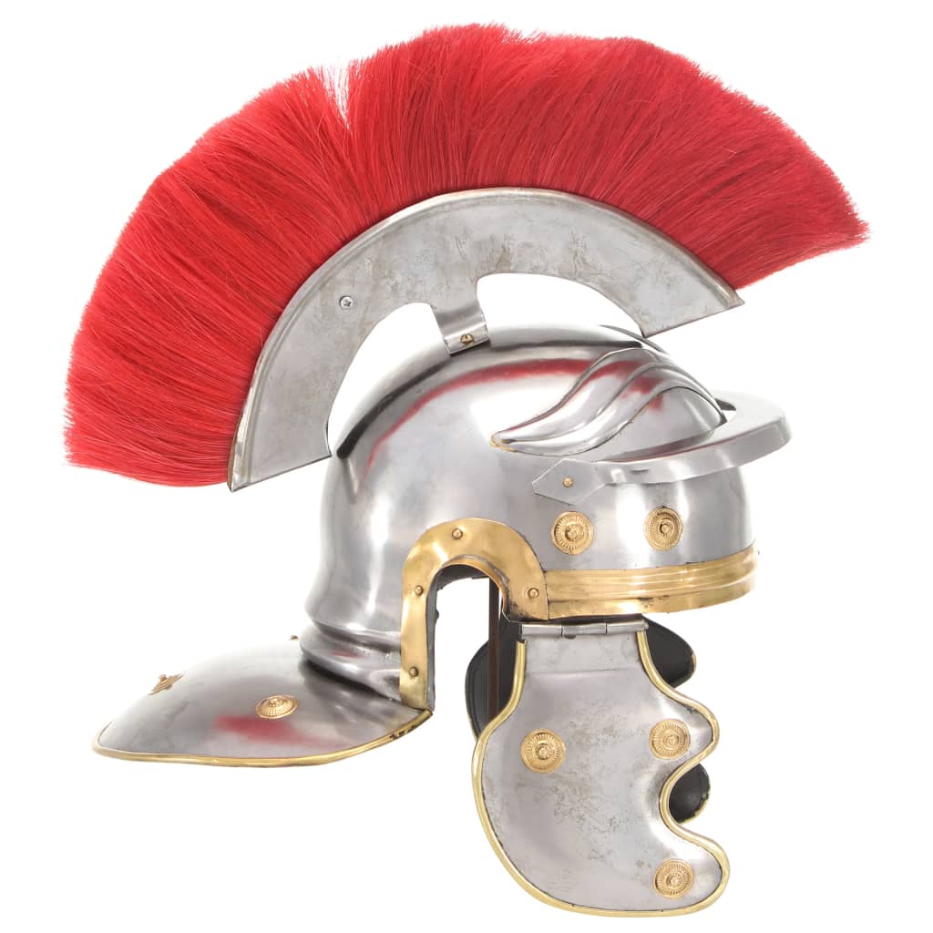 Vidaxl Soldiershelm réplica romana de acero de color plateado