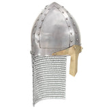 Vidaxl Crusader Helmet Replica Larp Steel Silver Colored