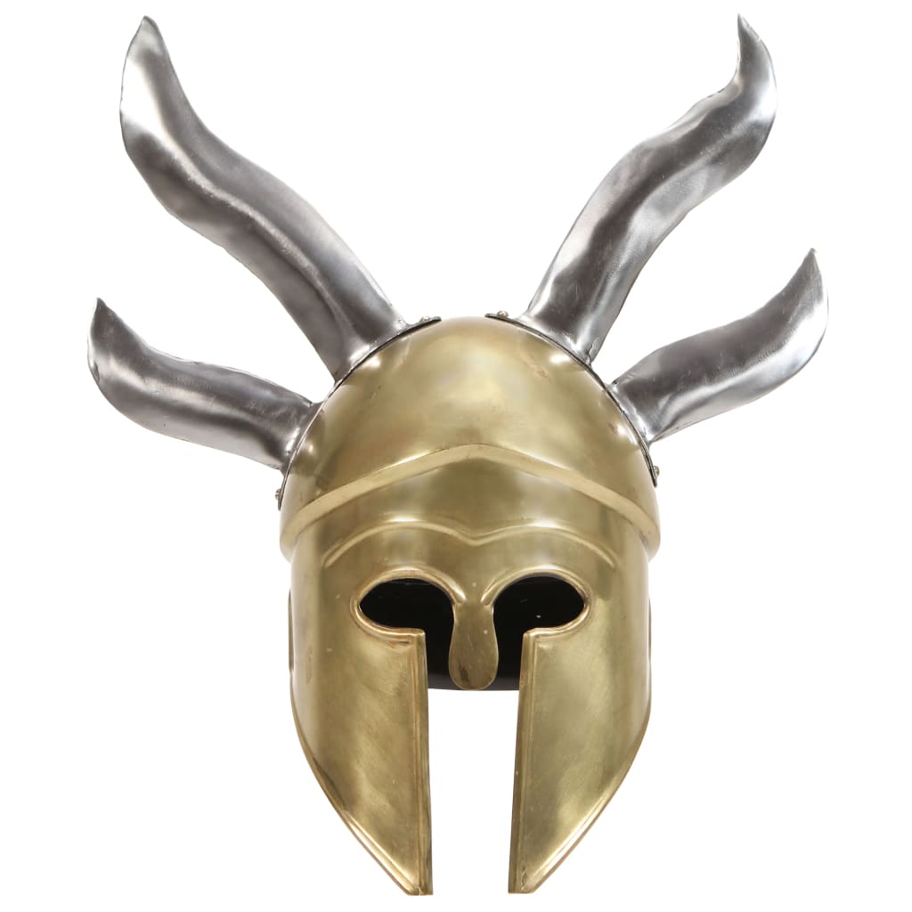 VidaXL Soldatenhelm Greek Replica Larp Steel brass -colored