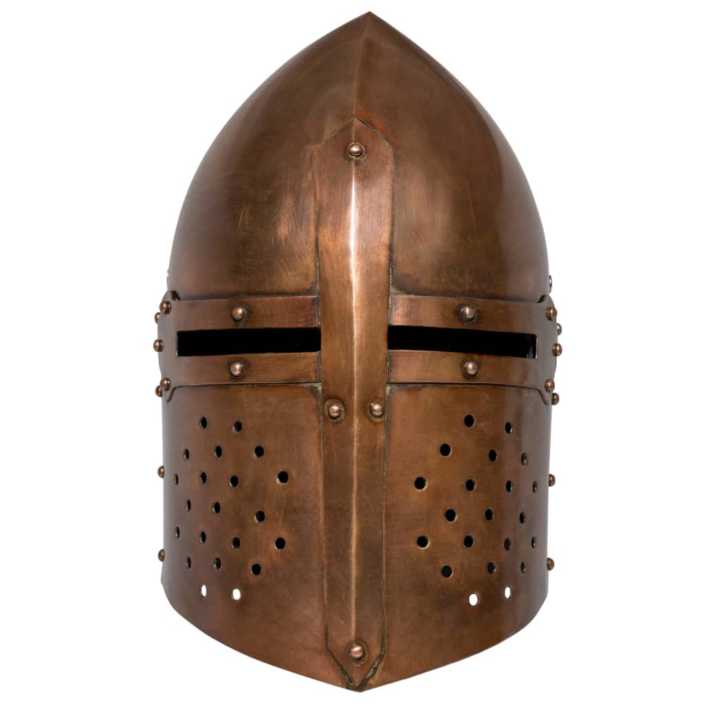 Vidaxl Ridderhelm Réplique médiévale Larp Staal Copper -Colored