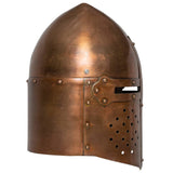 Vidaxl Ridderhelm Medieval Replica Larp Staal Copper -farget