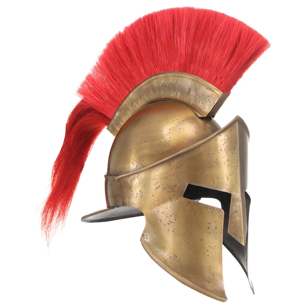 Vidaxl Soldatenhelm Greek Replica Larp Steel Brass -farvet