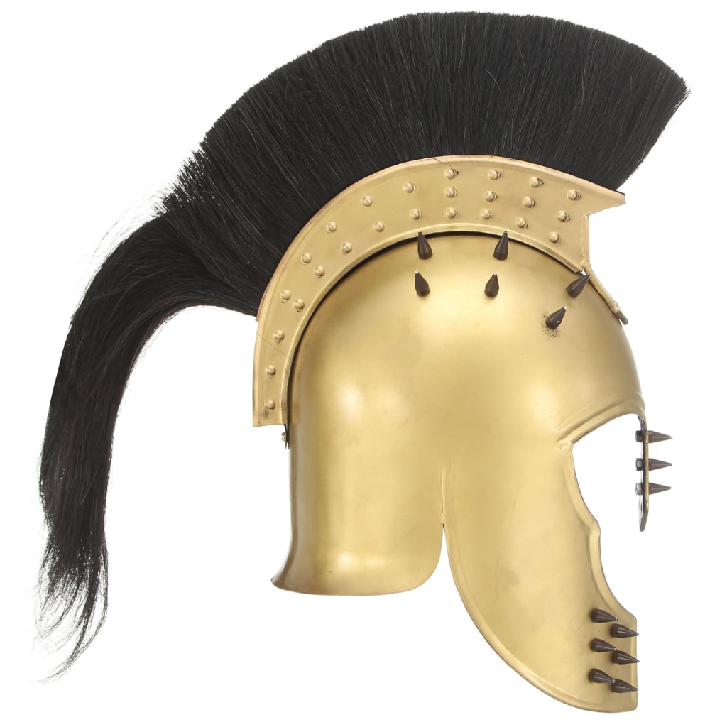 Vidaxl Soldatenhelm Greek Replica Larp Steel Brass -Colorado