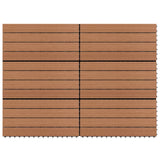 Carreaux vidaxl 6 pcs 1 m² 60x30 cm HKC Brown