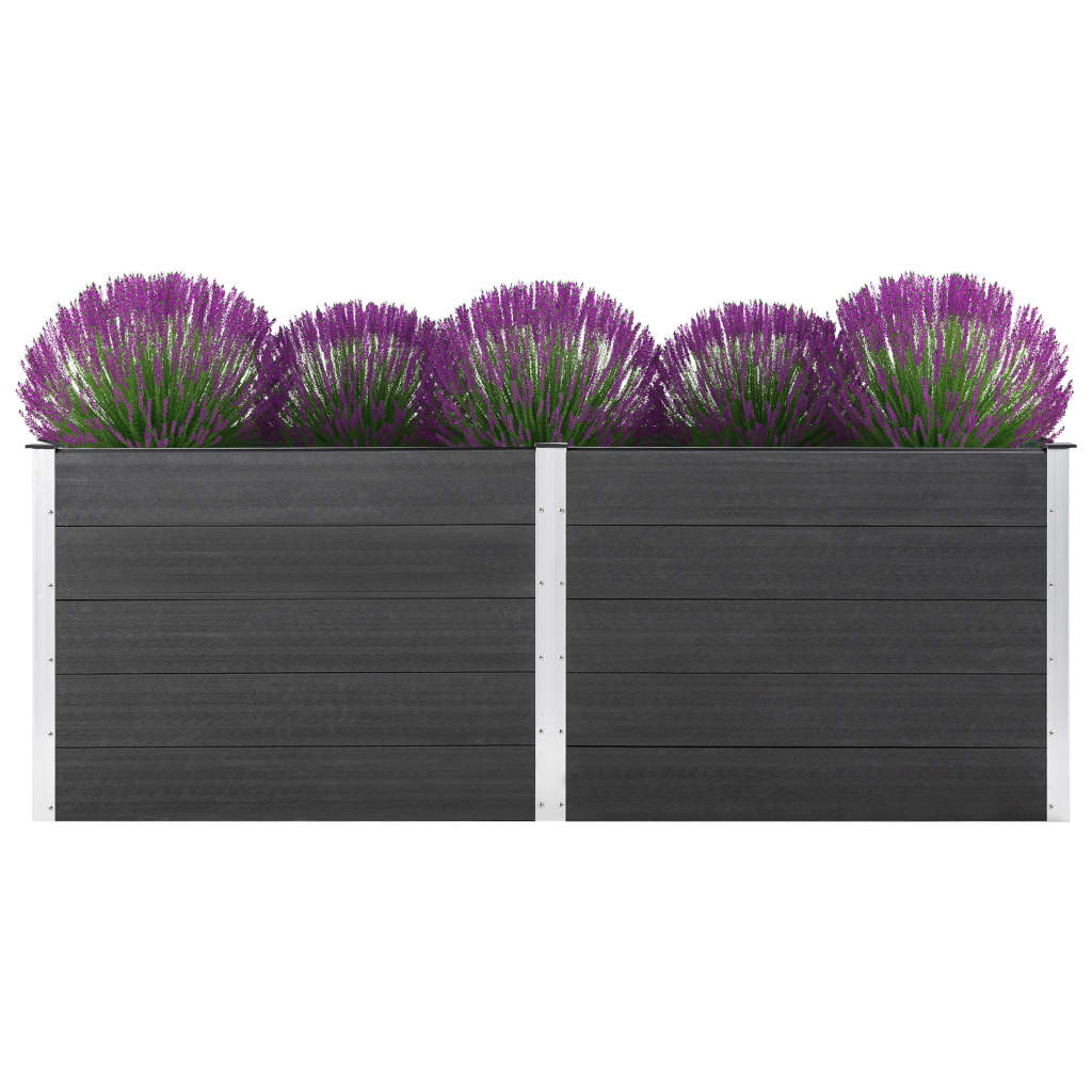 Vidaxl Planter surélevé 250x100x91 cm HKC Gray