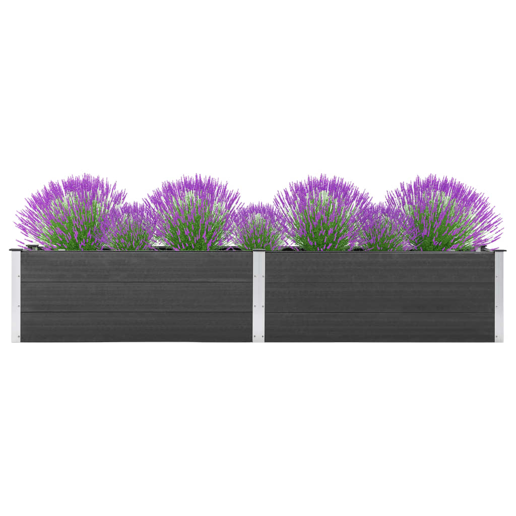 Plantador Vidaxl elevado 300x50x54 cm HKC Gray