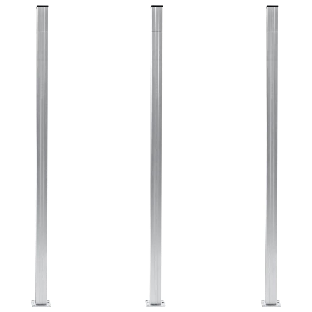 Vidaxl Fence Posts 3 ST 185 cm hliník