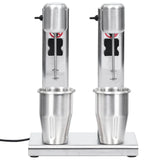 Vidaxl Miellashake Mixer con doppie tazze di acciaio inossidabile 2 L