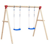 Vidaxl Swings Set con 2 sedili 38x16 cm blu in polietilene