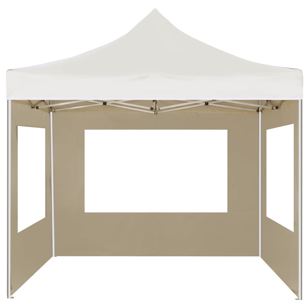 Vidaxl PartyTent pliable avec des murs crème en aluminium de 2x2 m