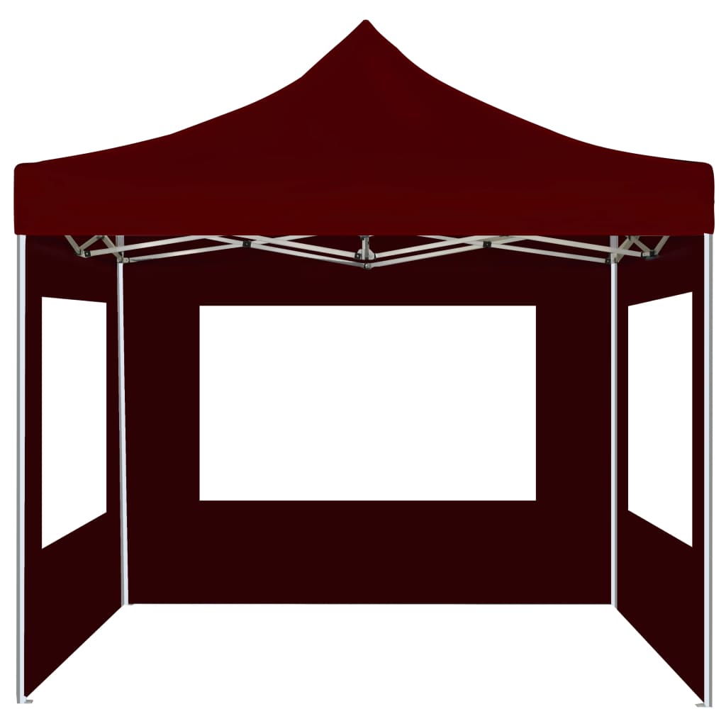 Vidaxl Partytent Foldable with walls 2x2 m aluminum burgundy red