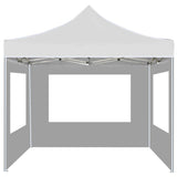 Vidaxl PartyTent plegable con paredes de 2x2 m de aluminio blanco