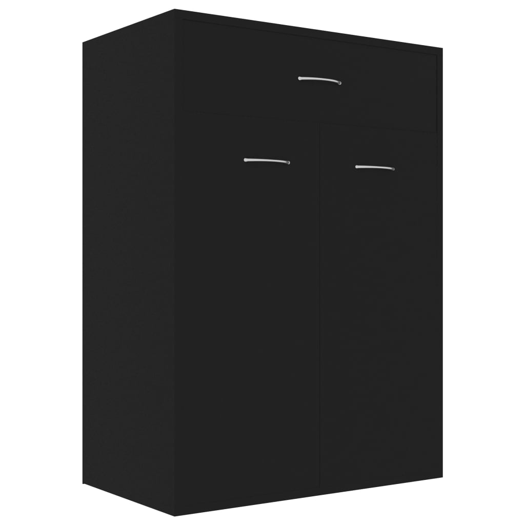 VidaXL shoe cabinet 60x35x84 cm Properted Wood Black