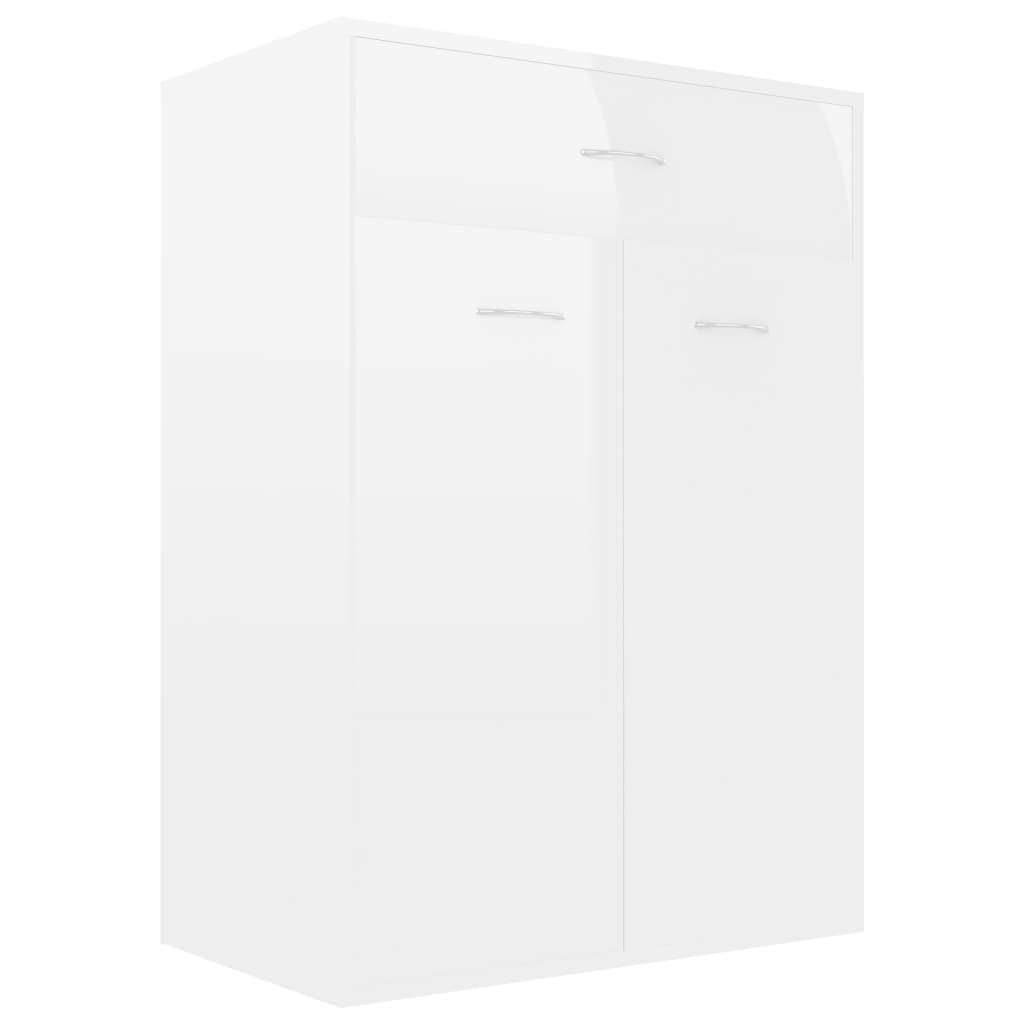 VidaXL shoe cabinet 60x35x84 cm processed wood high gloss white