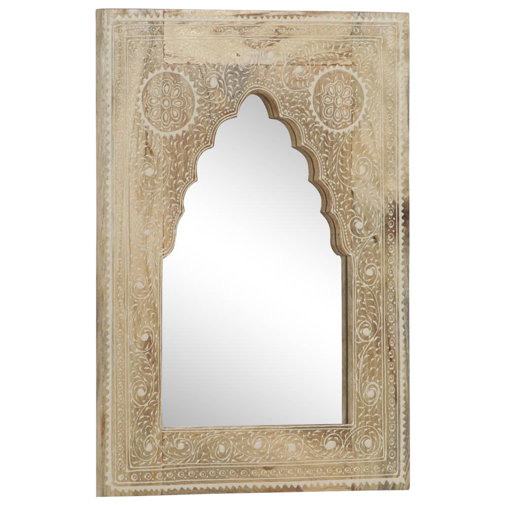 Vidaxl Mirror hand painted 40x55 cm Solid mango wood