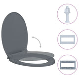 Vidaxl Toilettensitz Soft-close-ovales Grau