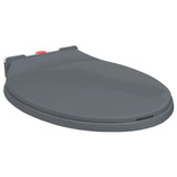 Vidaxl toilet seat soft-close and quick-release oval gray