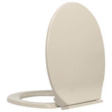 Vidaxl toilet seat soft-close oval apricot colored