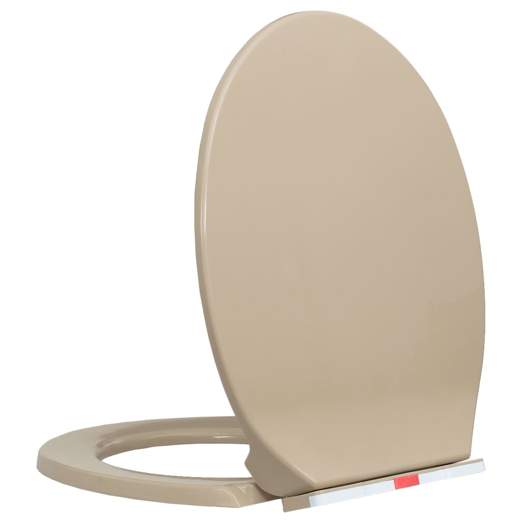 Vidaxl toalettsete myk og rask og hurtigutgivelse oval beige