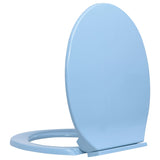 Vidaxl Toilette Sëtz soft-zouen oval blo