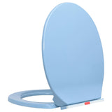 Vidaxl Toalettsete myk og hurtigutgivelse Oval Blue