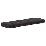 Vidaxl palle gulvpude 120x40x7 cm bomuld sort