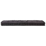 Coussin de plancher de palette vidaxl 120x40x7 cm en coton noir