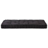 Vidaxl Pallet Floor Cushion 120x80x10 cm de algodón negro