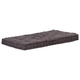 Vidaxl Pallet floor cushion 120x80x10 cm cotton anthracite