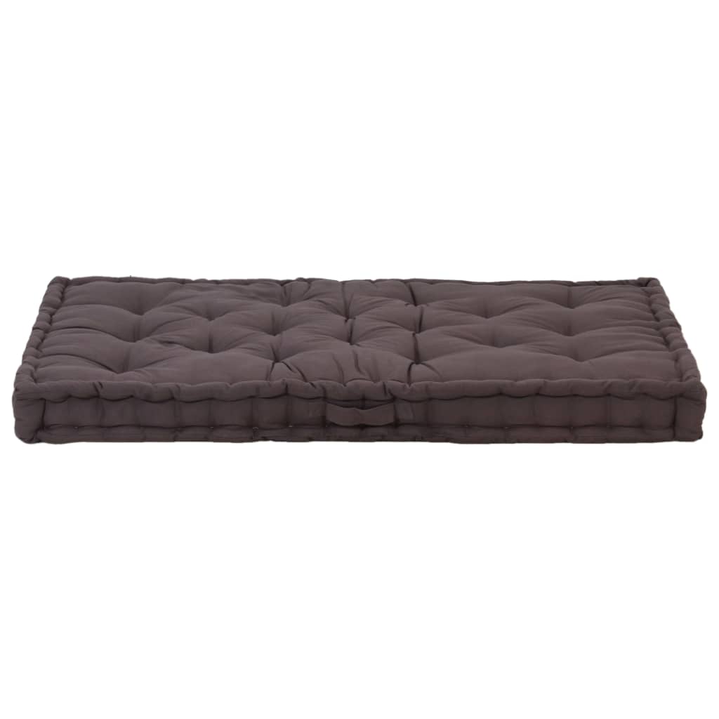 Vidaxl Pallet floor cushion 120x80x10 cm cotton anthracite