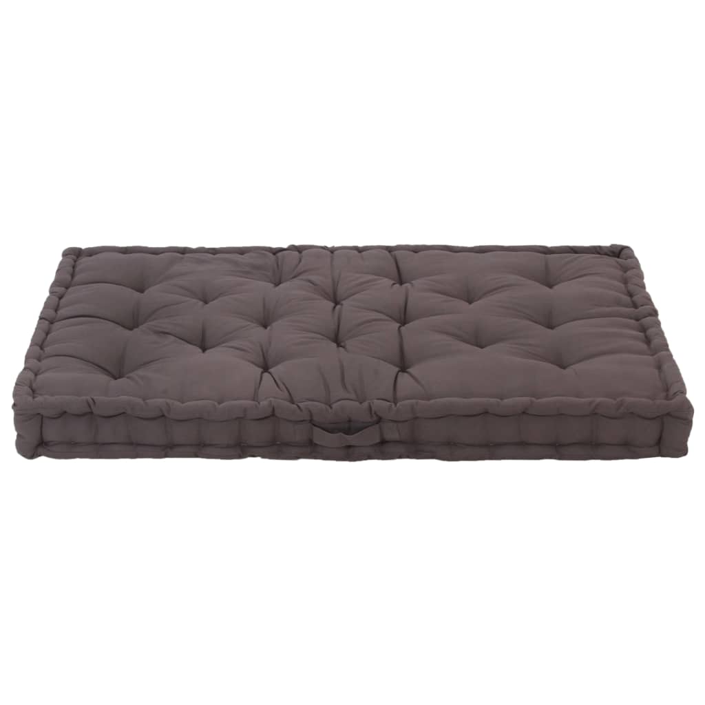 Cuscino per pavimento del pallet Vidaxl 120x80x10 cm antracite di cotone