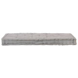 Vidaxl Pallet floor cushion 120x80x10 cm cotton gray